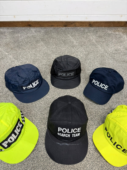 6x Ex Police Baseball Cap Job Lot Collectors Display Film TV Uniform