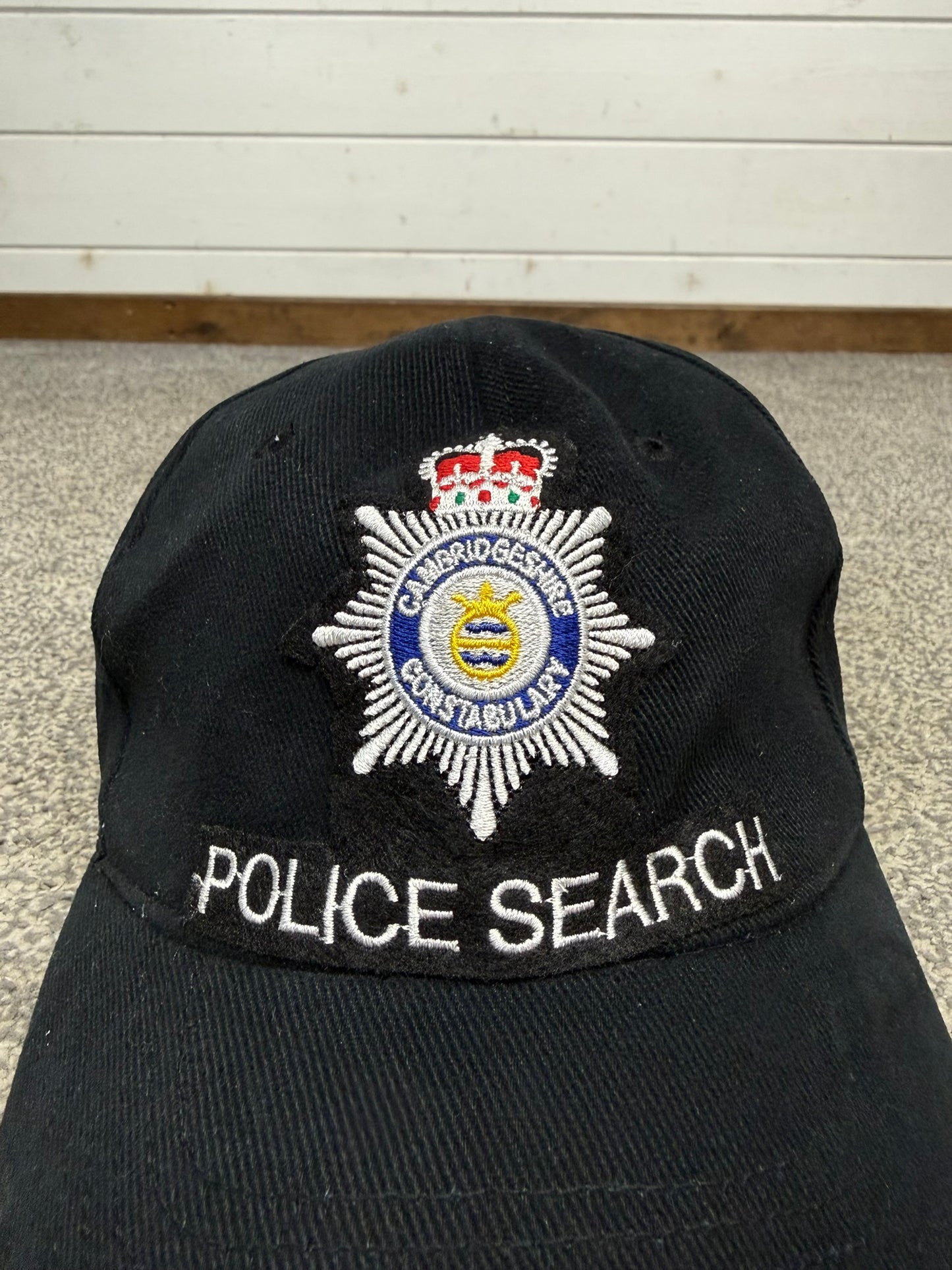 Ex Police Baseball Cap Cambridgeshire Constabulary Police Search Collector Display TV / Film
