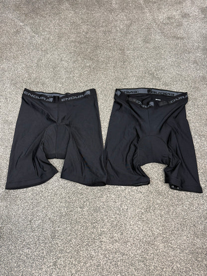2x Endura Cycling Padded Shorts Undershorts - XL
