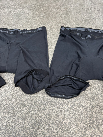 2x Endura Cycling Padded Shorts Undershorts - XL