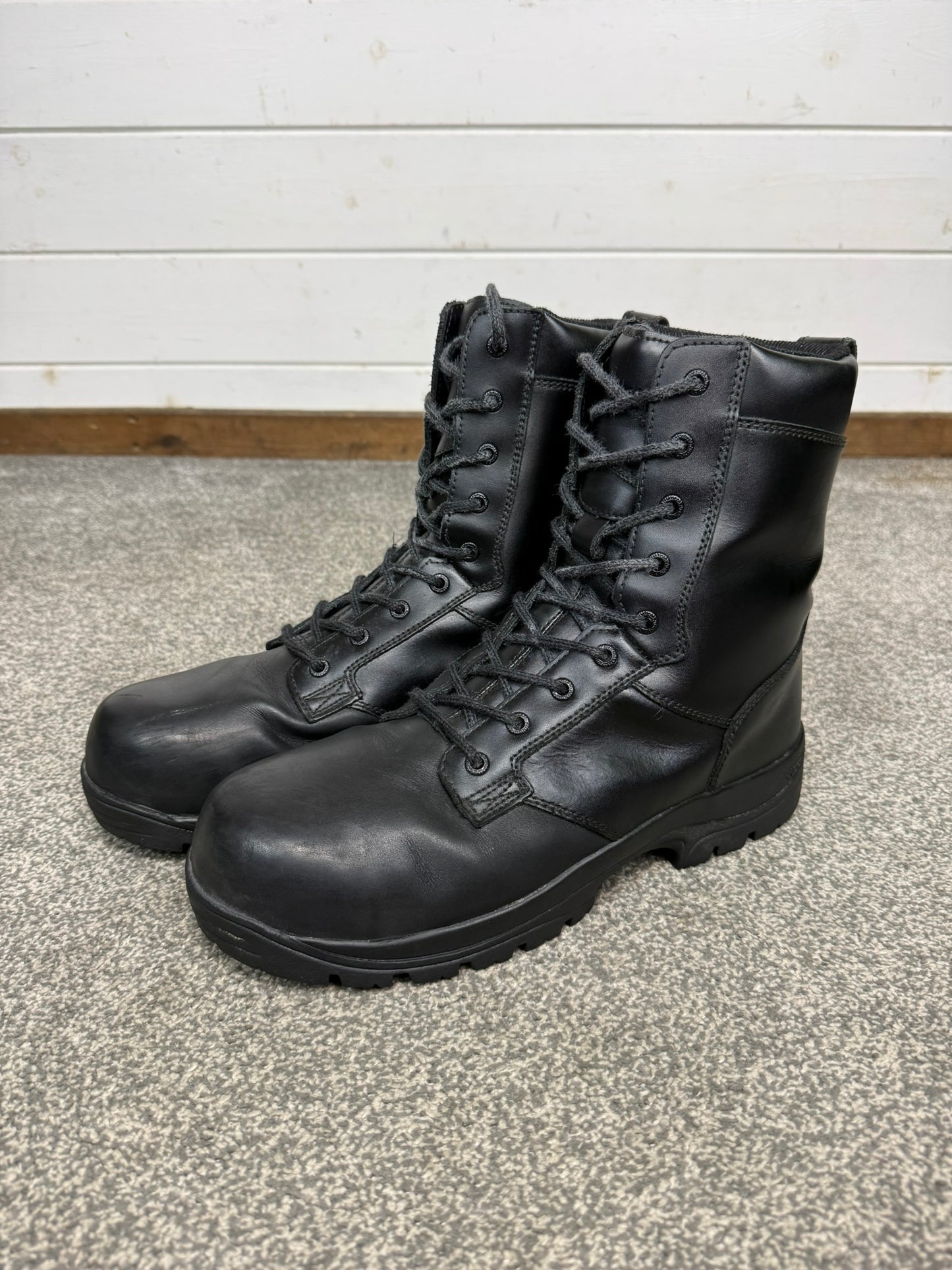 Magnum Elite Shield Met Black Leather Combat Boots UK 11 Ex Police Security Work