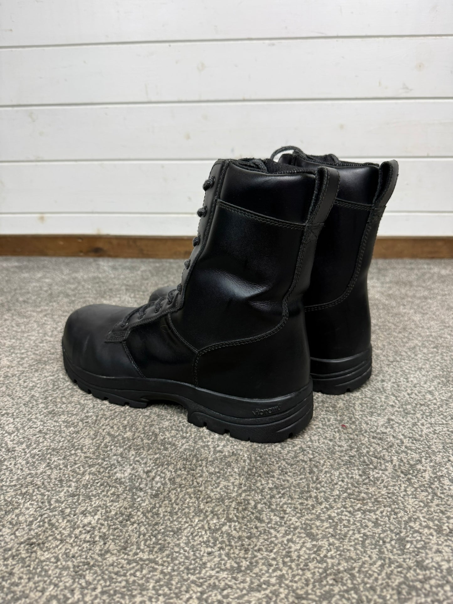 Magnum Elite Shield Met Black Leather Combat Boots UK 11 Ex Police Security Work