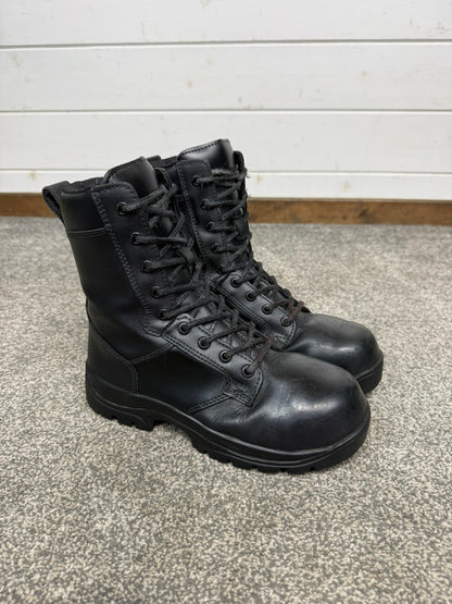 Magnum Elite Shield Met Black Leather Combat Boots UK 5 Ex Police Security Work