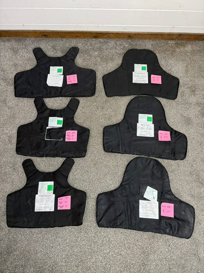 6x Ex Police Stab Vest Body Armour Ballistic Panel Insert Mixed Job Lot
