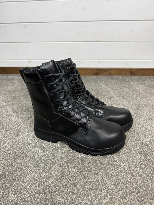 Magnum Elite Shield Met Black Leather Combat Boots UK 10 Ex Police Security Work