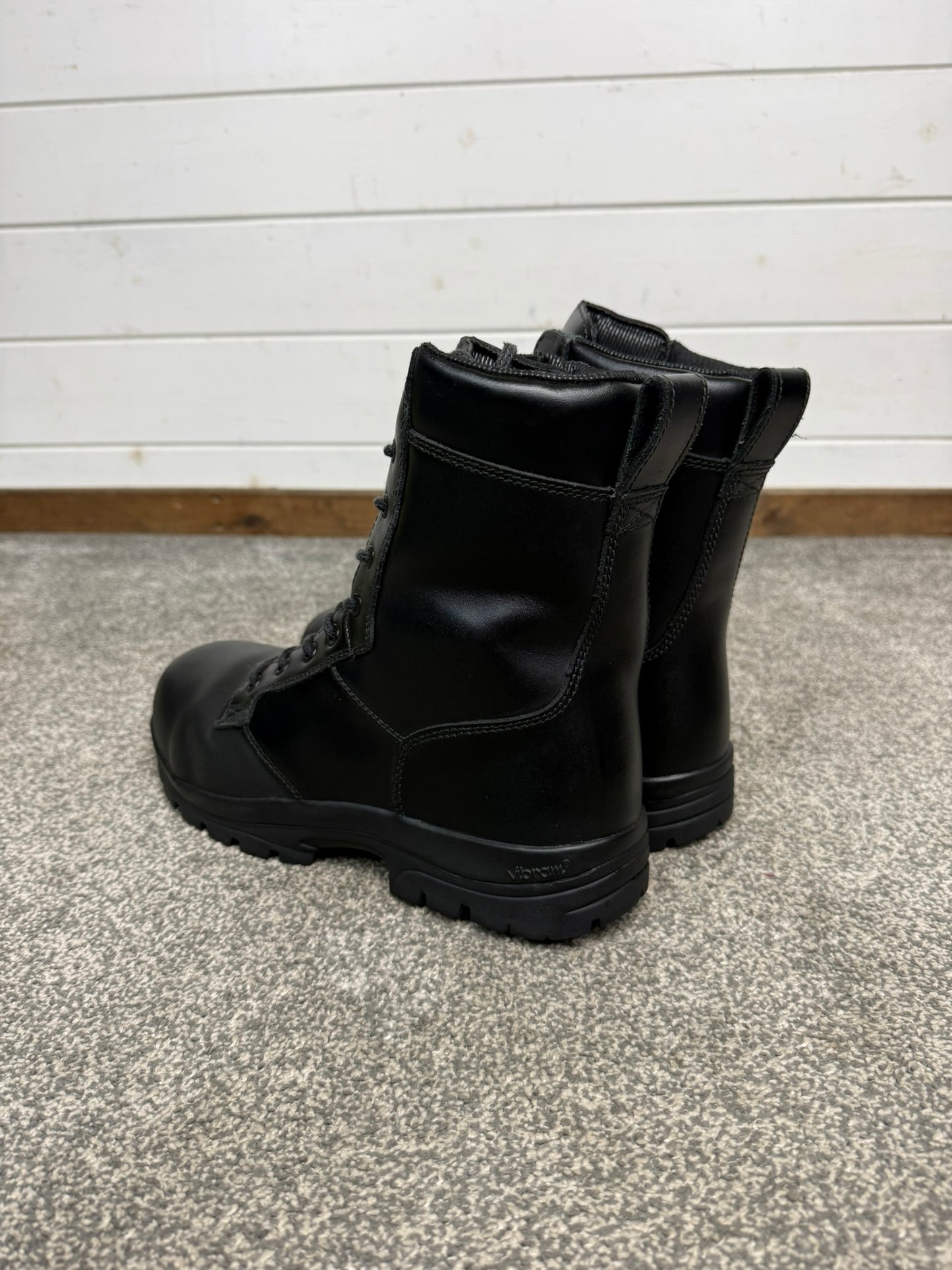 Magnum Elite Shield Met Black Leather Combat Boots UK 10 Ex Police Security Work