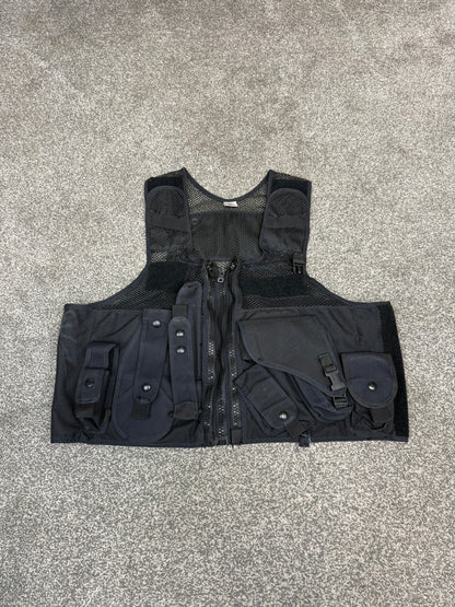 Ex Police Black PWL Taser Vest Utility Tac Vest MEDIUM Airsoft Security