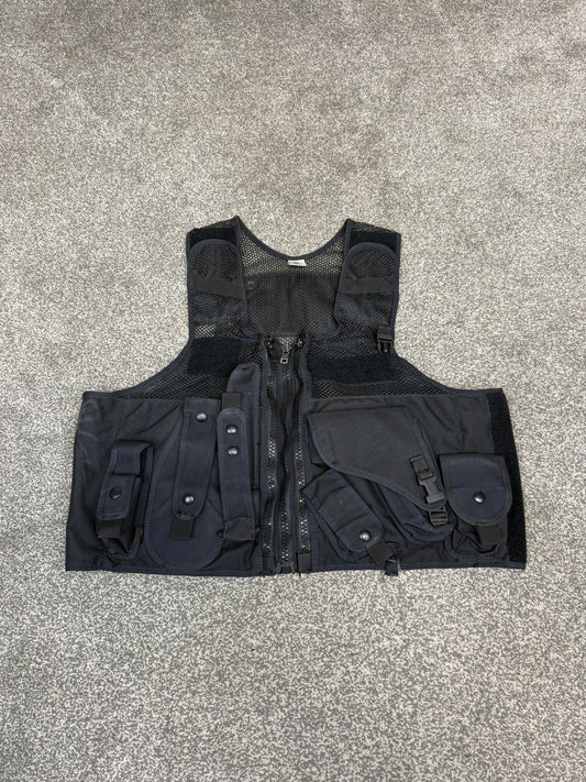 Ex Police Black PWL Taser Vest Utility Tac Vest MEDIUM Airsoft Security