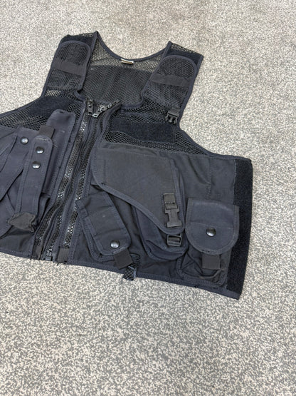 Ex Police Black PWL Taser Vest Utility Tac Vest MEDIUM Airsoft Security