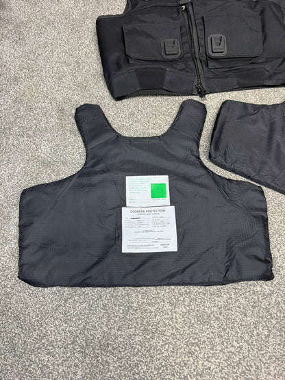 Ex Police Cooneen Body Armour Stab Vest LARGE Anti Stab & Ballistic HG1A & KR1 + Bag