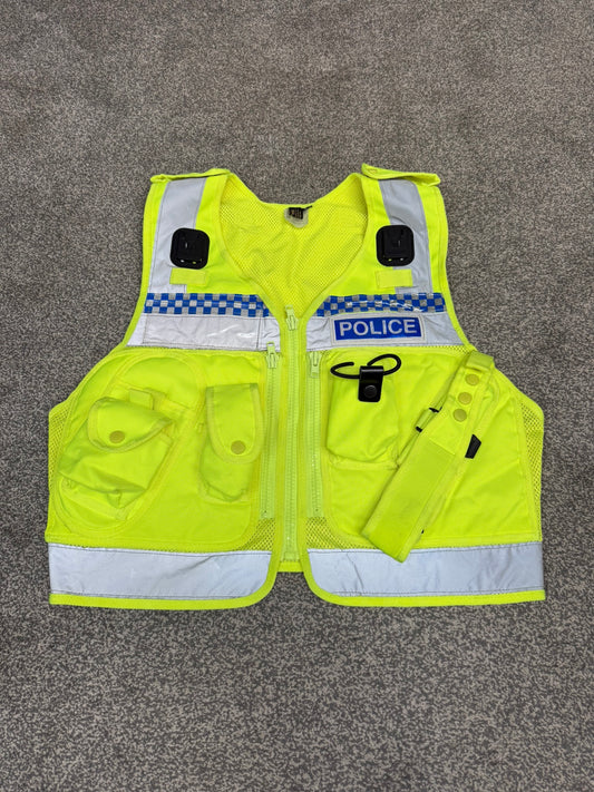 Ex Police Hi-Vis Protec Utility Tactical Vest BADGED Collector Display TV / Film Uniform
