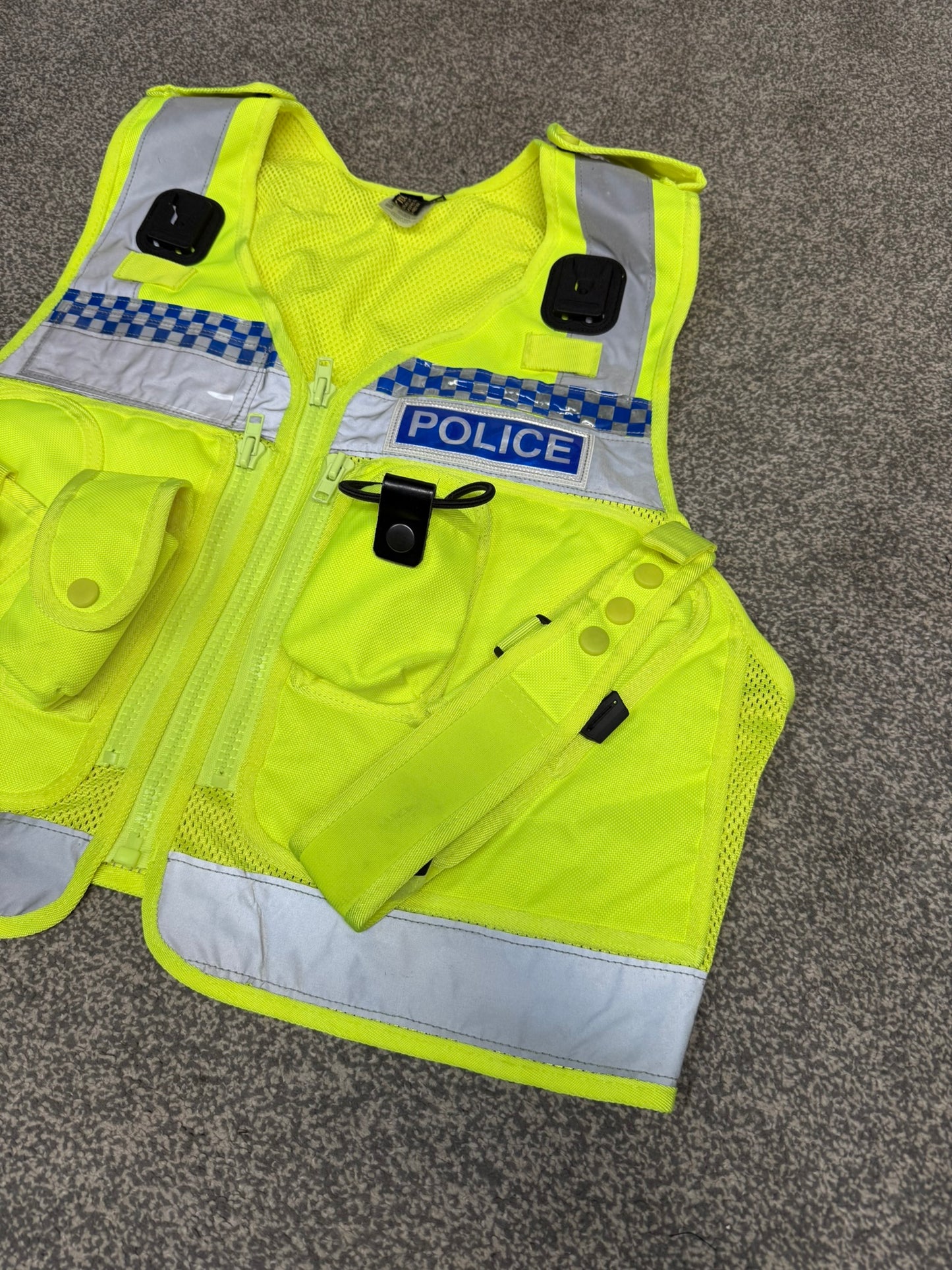 Ex Police Hi-Vis Protec Utility Tactical Vest BADGED Collector Display TV / Film Uniform