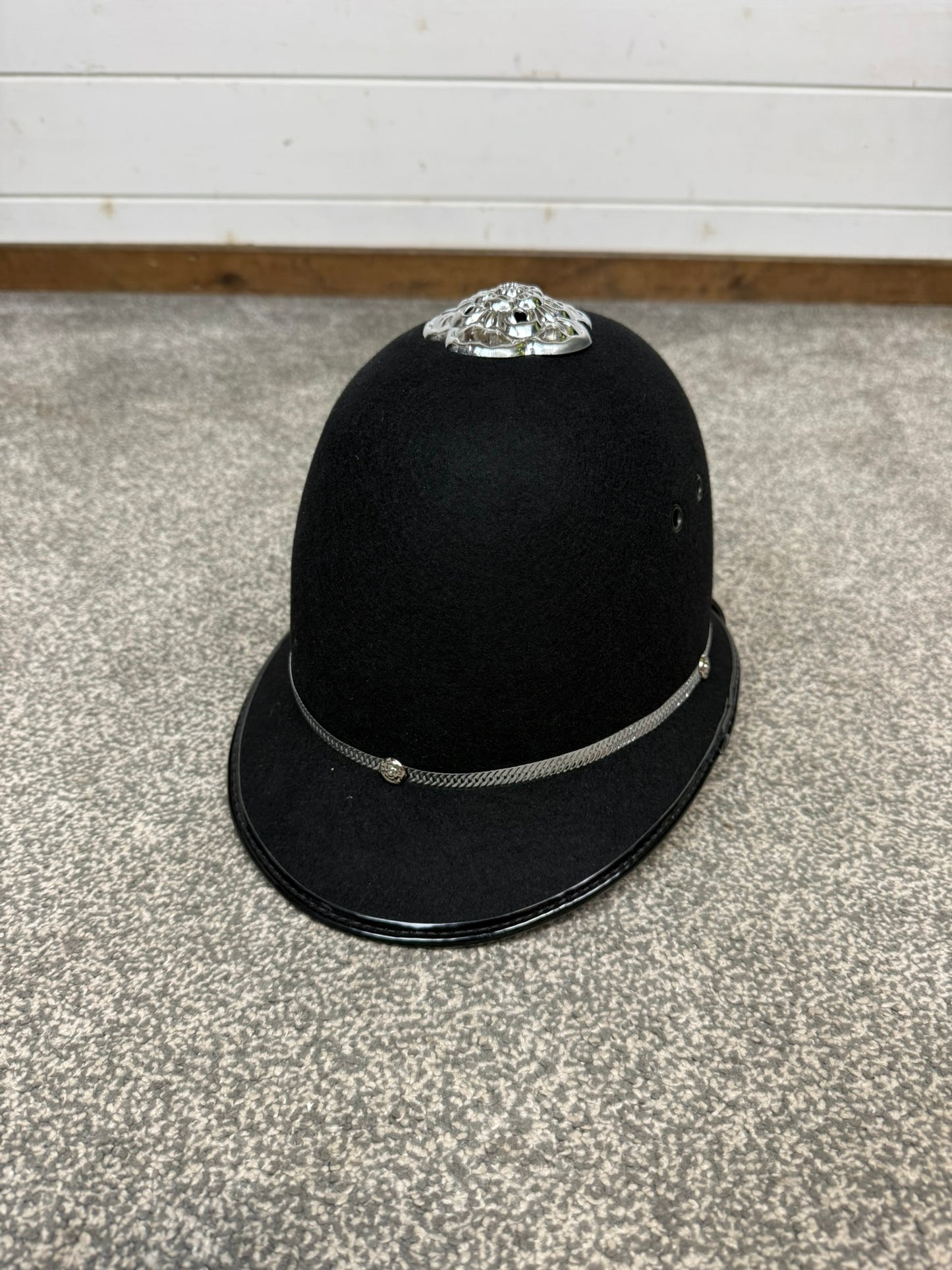 Ex Police Bobby Custodian Helmet Rose Top 57cm Fancy Dress Display