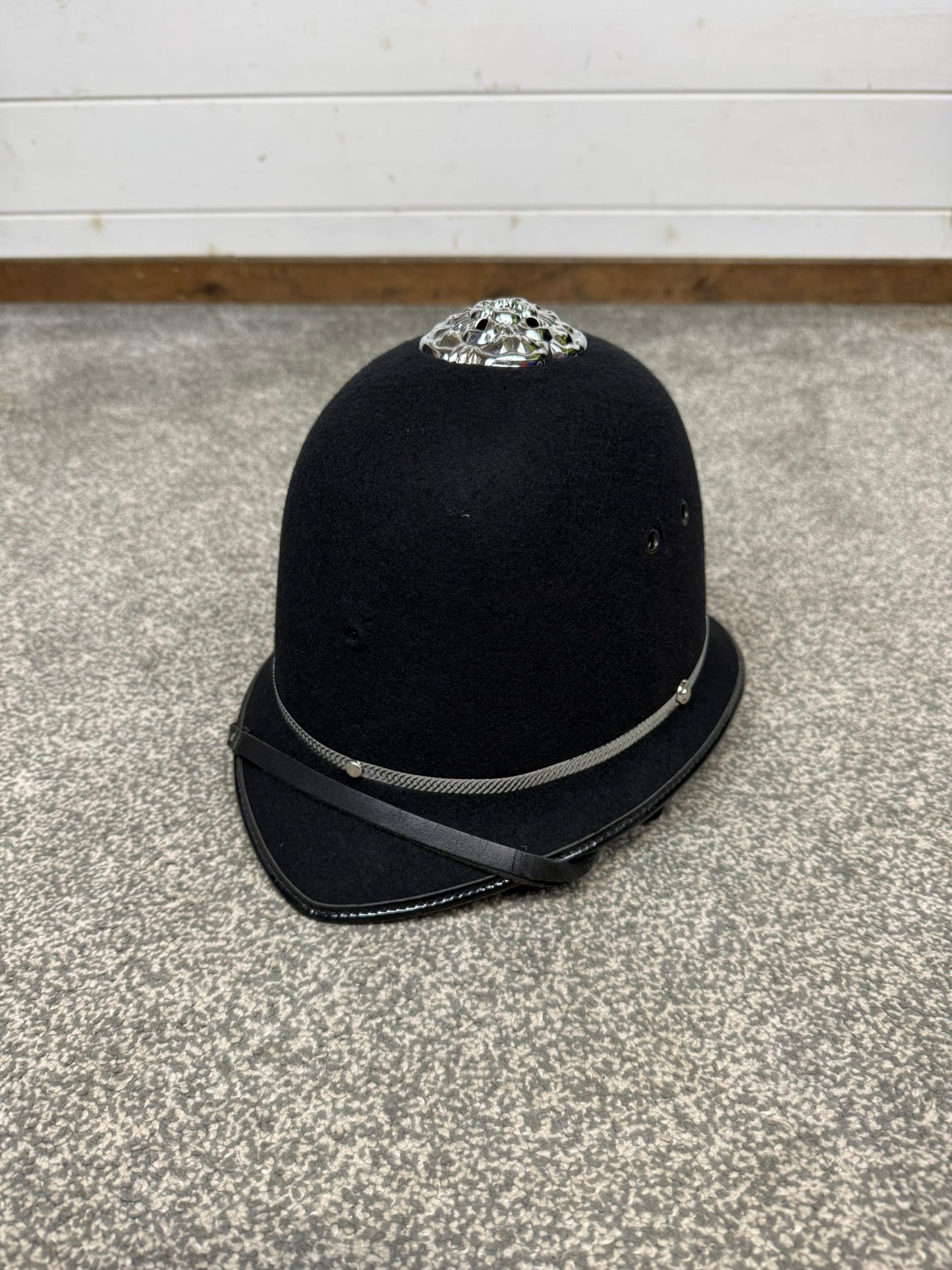 Ex Police Bobby Custodian Helmet Rose Top 58cm Fancy Dress Display