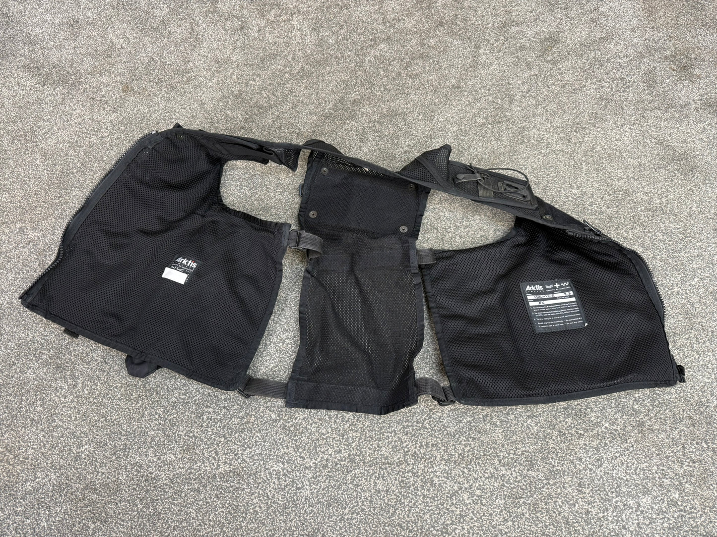 Arktis Black Firearms Vest Ex Police Utility Tac Vest XXL Airsoft Security Patrol