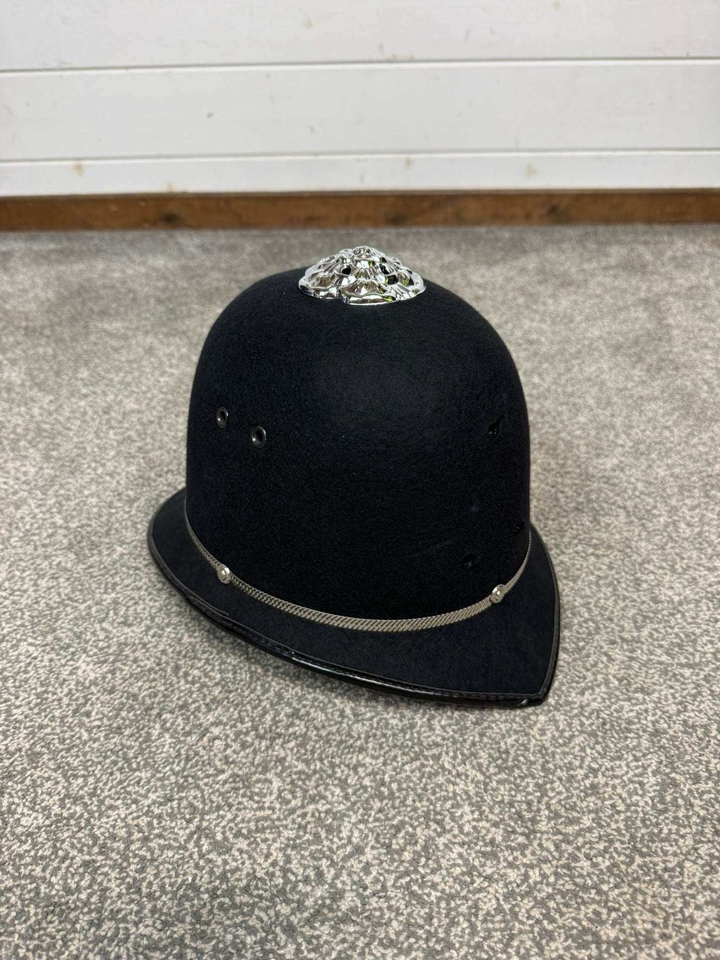 Ex Police Bobby Custodian Helmet Rose Top 60cm Fancy Dress Display