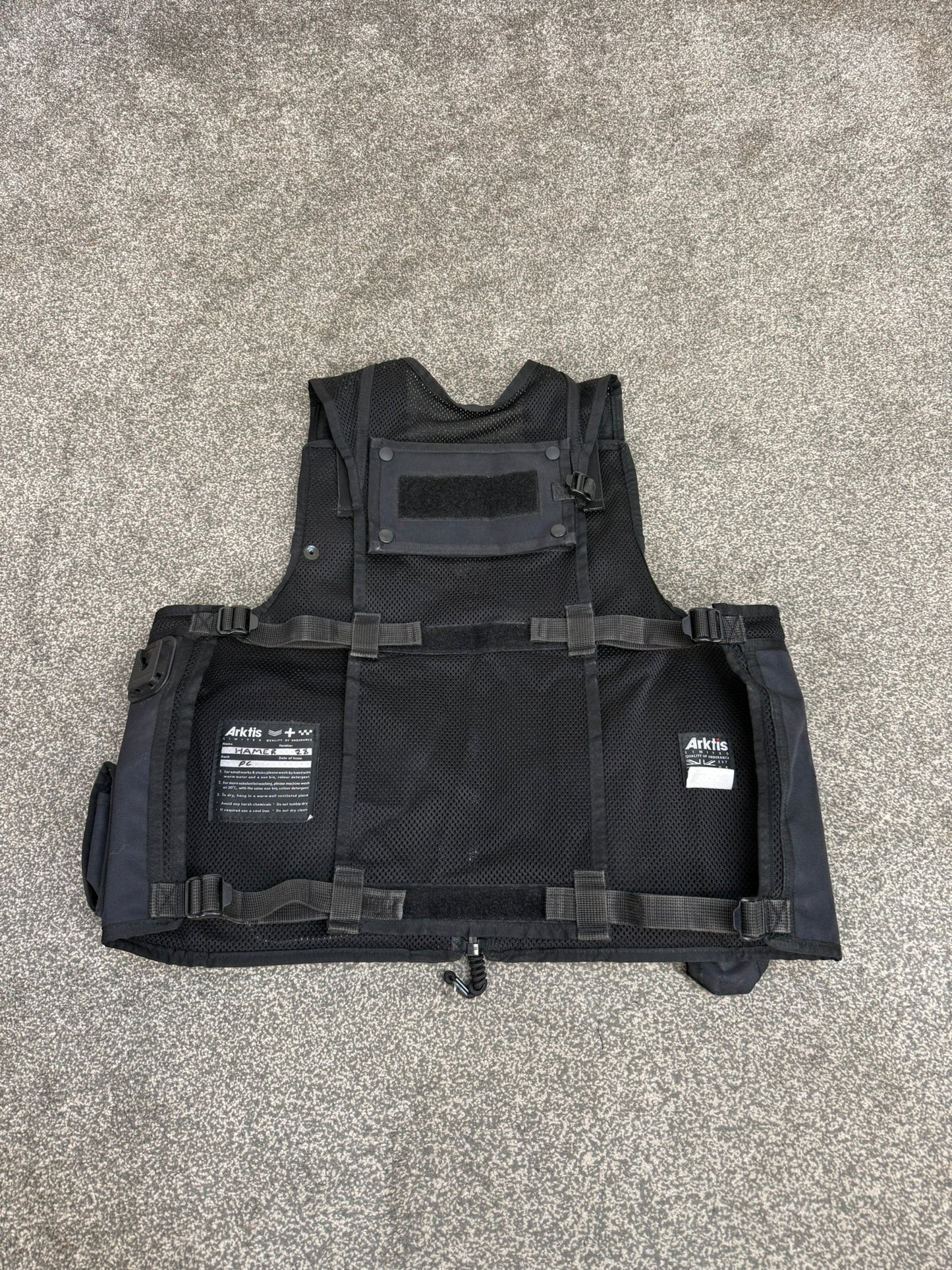 Arktis Black Firearms Vest Ex Police Utility Tac Vest XXL Airsoft Security Patrol