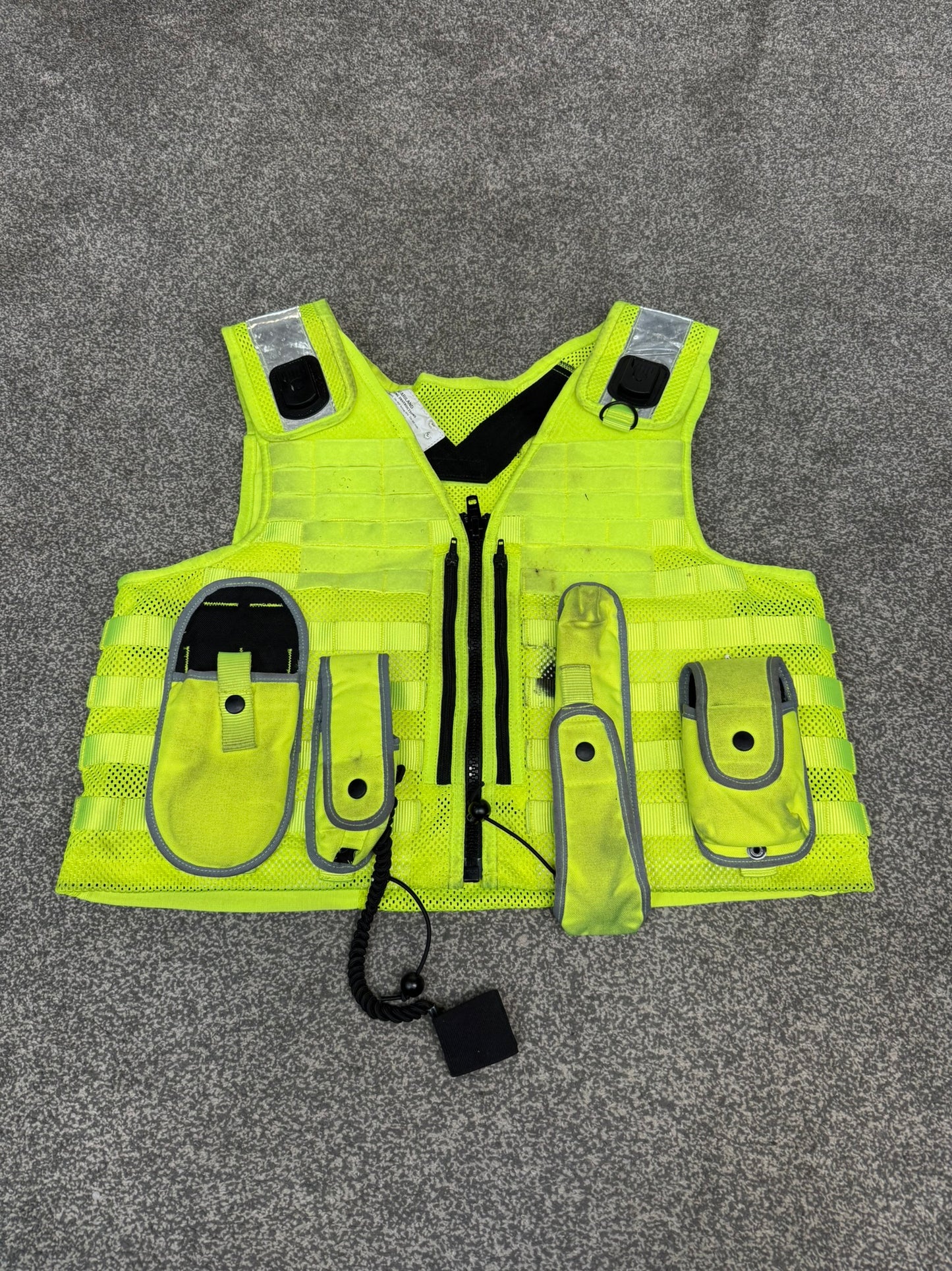 Ex Police Safariland Hi-Vis MOLLE Vest & Pouches Tactical Utility Security Vest - XL