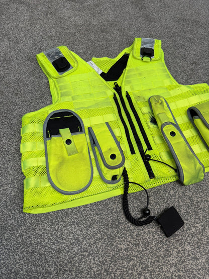 Ex Police Safariland Hi-Vis MOLLE Vest & Pouches Tactical Utility Security Vest - XL