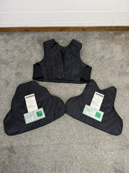 Ex Police Hauberg Body Armour Vest LRG-XL Anti Stab & Ballistic HG1A & KR2