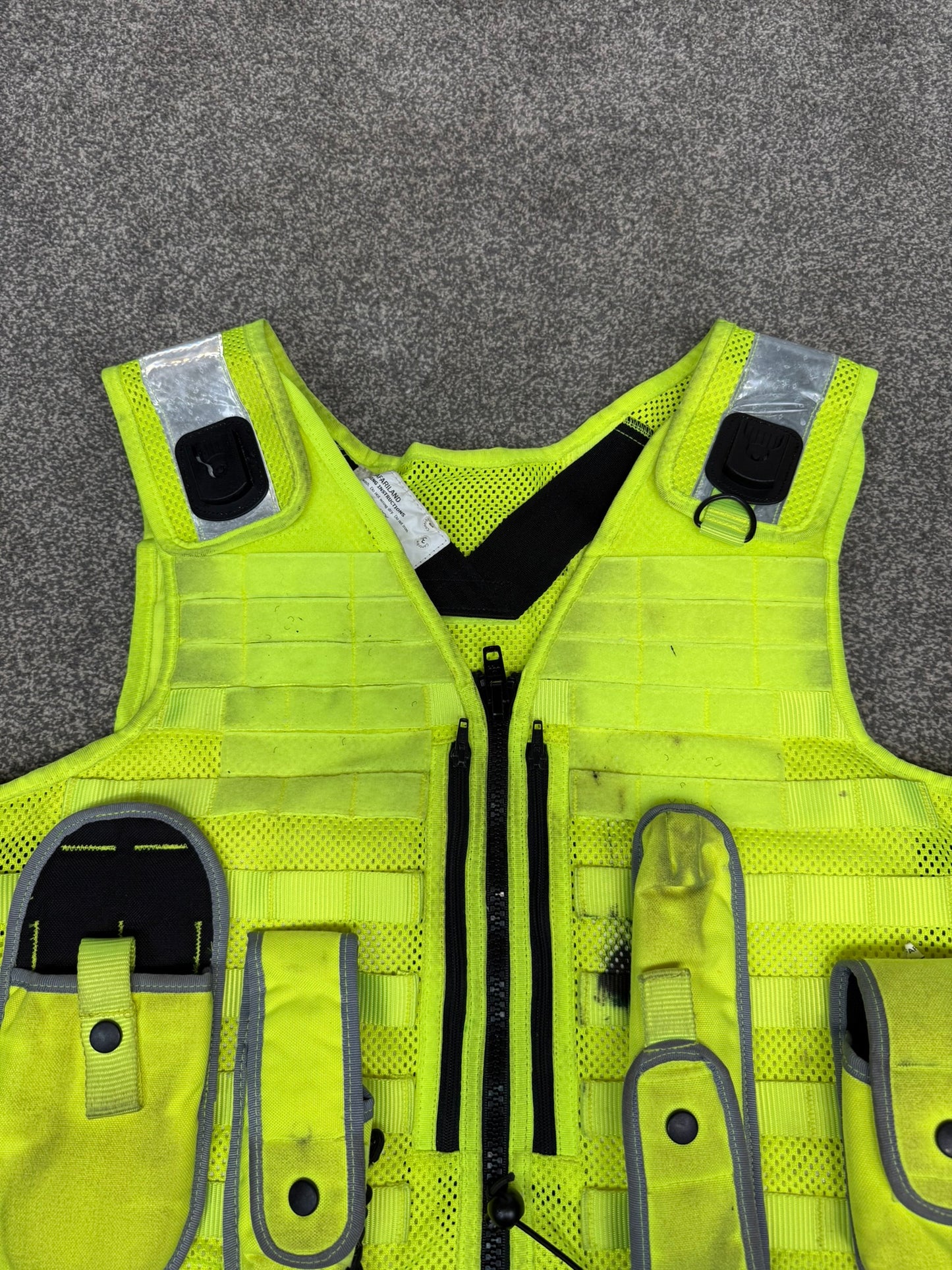 Ex Police Safariland Hi-Vis MOLLE Vest & Pouches Tactical Utility Security Vest - XL