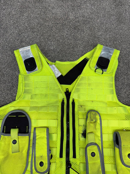 Ex Police Safariland Hi-Vis MOLLE Vest & Pouches Tactical Utility Security Vest - XL