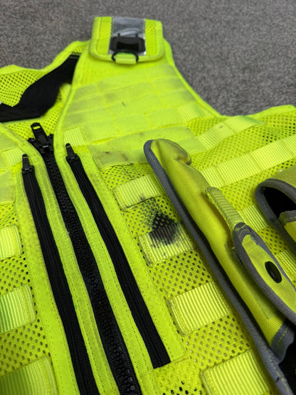 Ex Police Safariland Hi-Vis MOLLE Vest & Pouches Tactical Utility Security Vest - XL