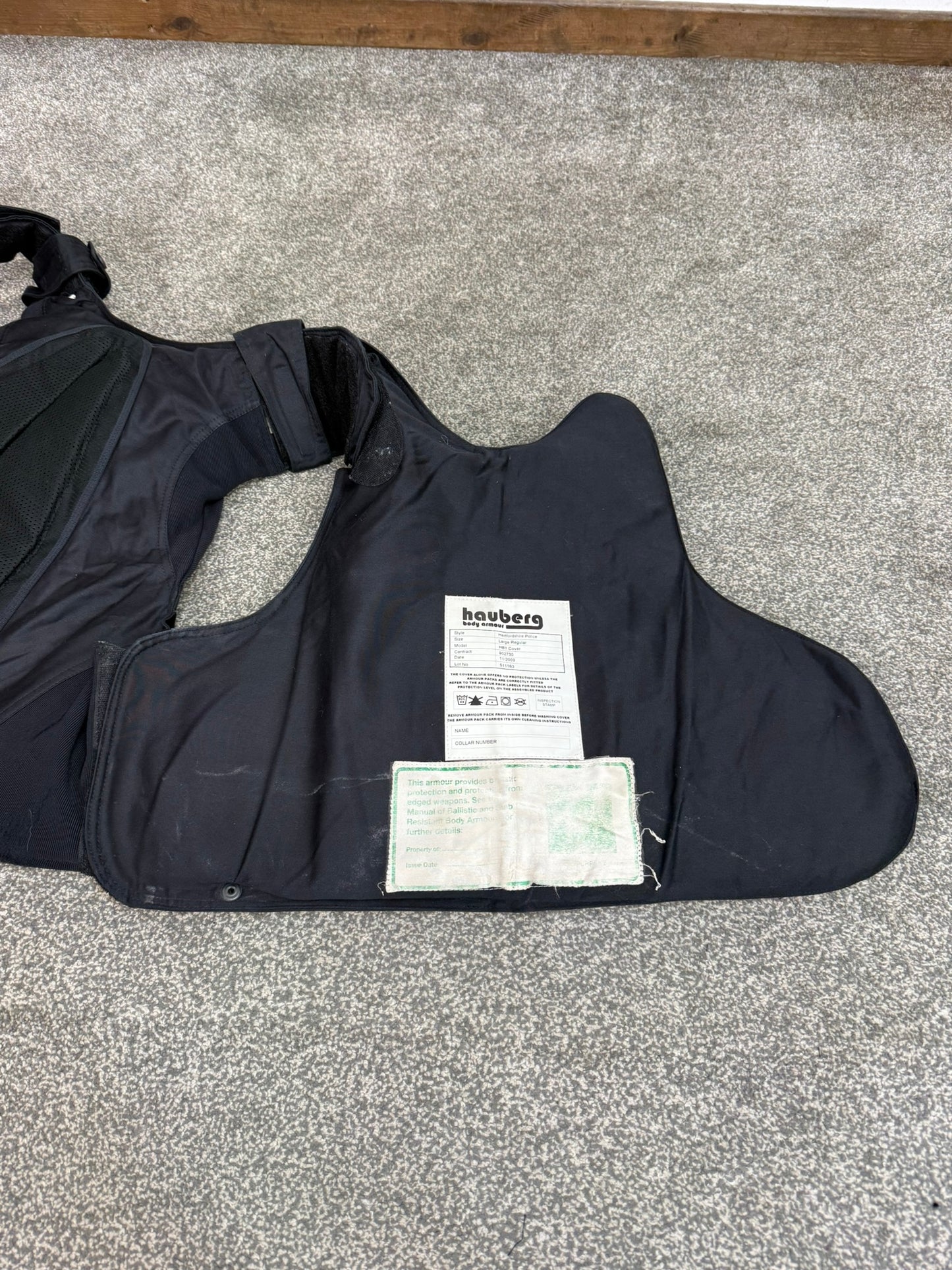 Ex Police Hauberg Body Armour Vest LRG-XL Anti Stab & Ballistic HG1A & KR2