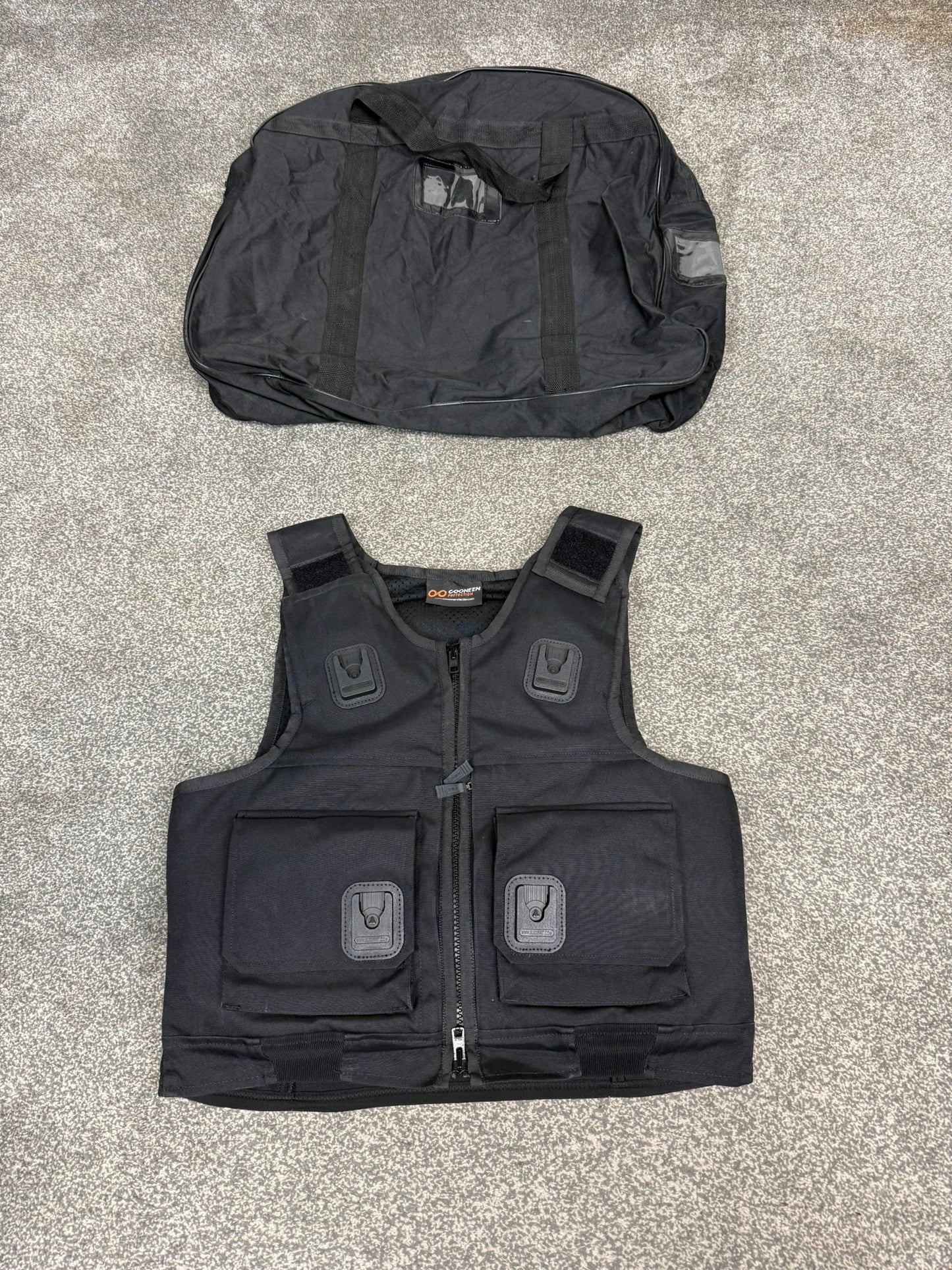 Ex Police Cooneen Body Armour Stab Vest MEDIUM Anti Stab & Ballistic HG1A & KR1 + Bag
