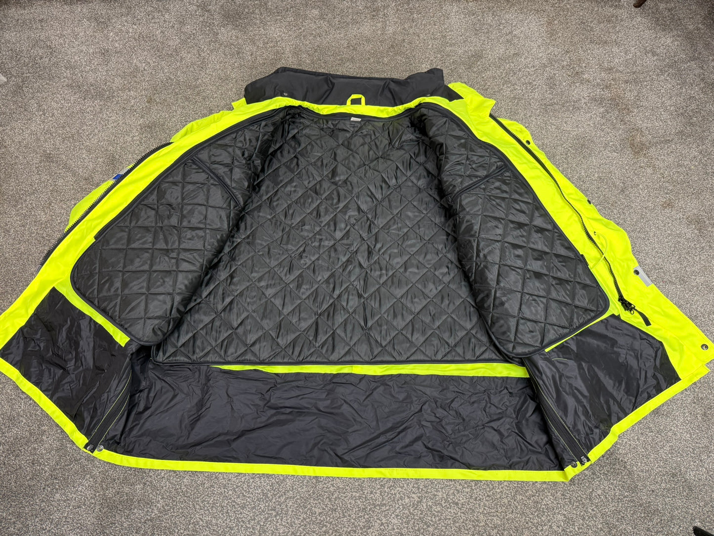 Ex Police Hi-Vis Waterproof Jacket Coat XXXL Quilted Liner Security Riding Work Jacket
