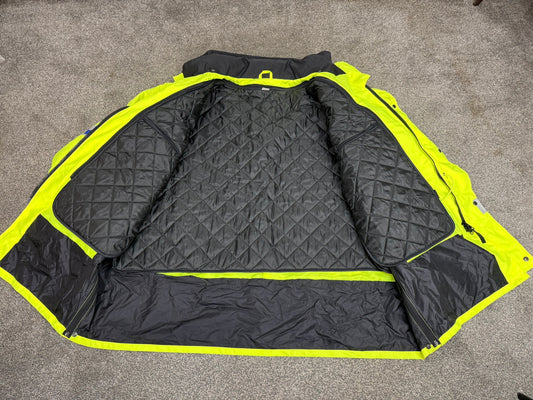 Ex Police Hi-Vis Waterproof Jacket Coat XXXL Quilted Liner Security Riding Work Jacket