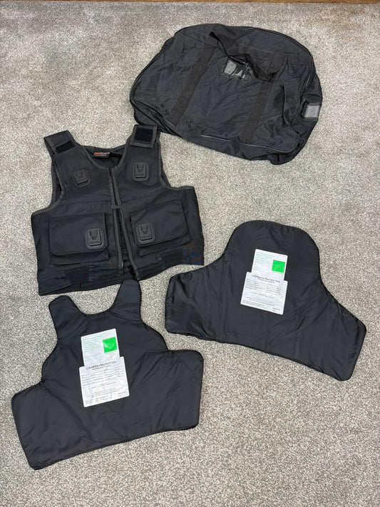 Ex Police Cooneen Body Armour Stab Vest MEDIUM Anti Stab & Ballistic HG1A & KR1 + Bag