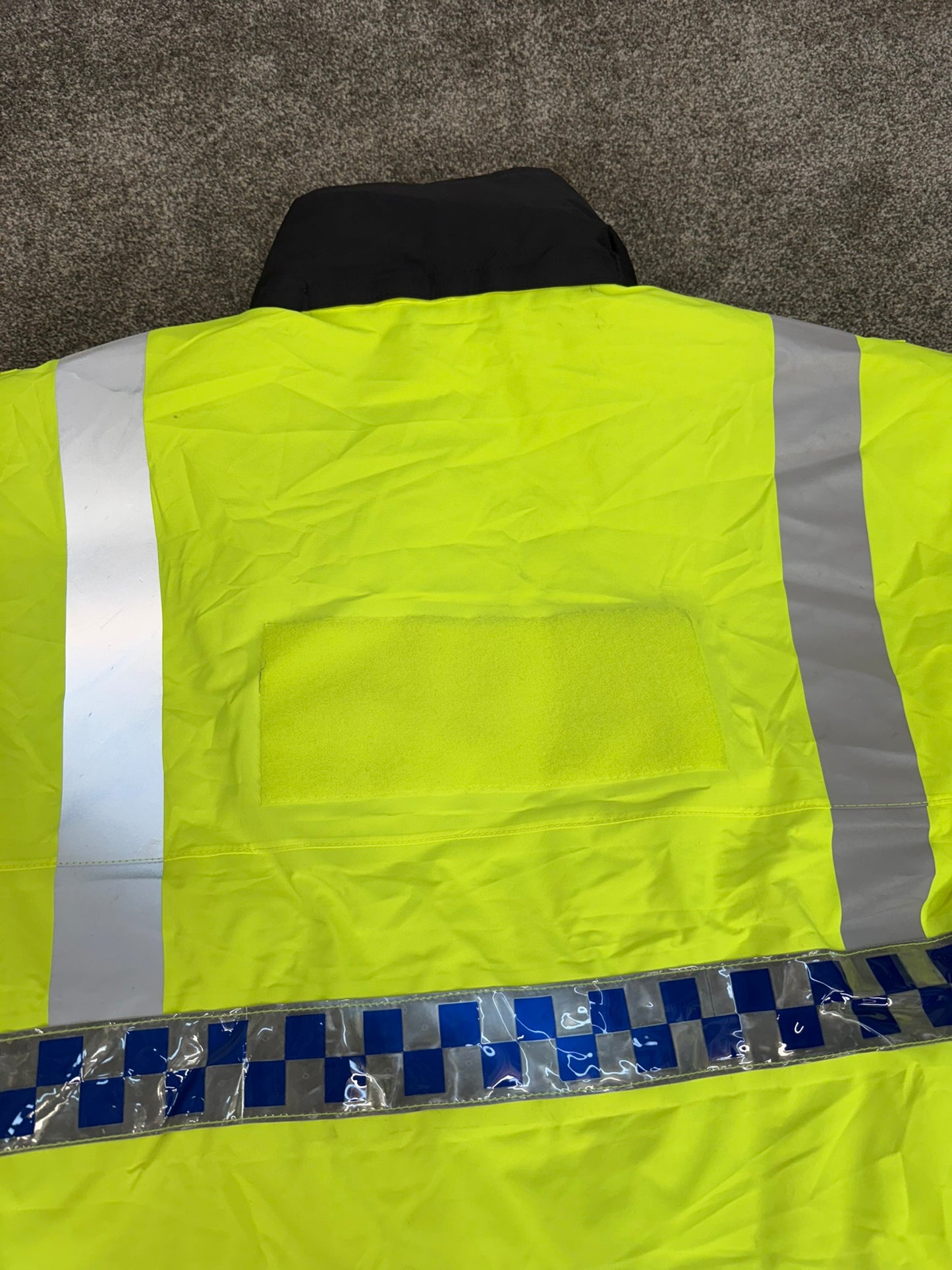 Ex Police Hi-Vis Waterproof Jacket Coat XXXL Quilted Liner Security Riding Work Jacket