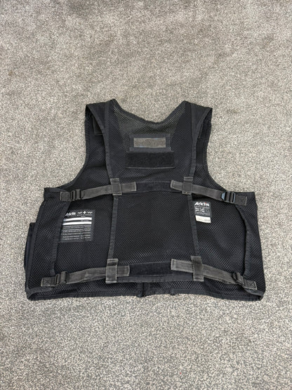 Black Arktis Tac Vest Ex Police Utility Vest & Pouches Security Airsoft - MEDIUM
