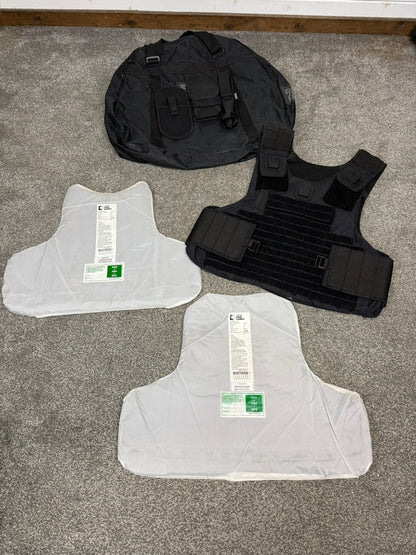 Ex Police Mehler MOLLE Body Armour Stab Vest Anti Stab & Ballistic HG2 KR2 SP2 - X LARGE