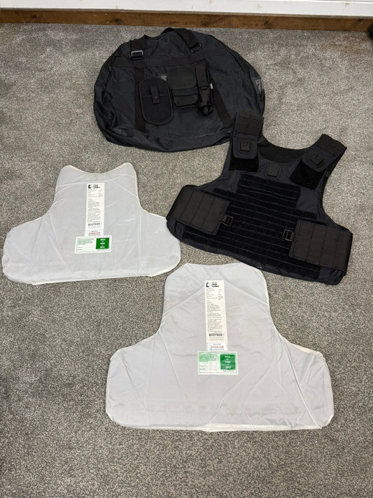 Ex Police Mehler MOLLE Body Armour Stab Vest Anti Stab & Ballistic HG2 KR2 SP2 - X LARGE