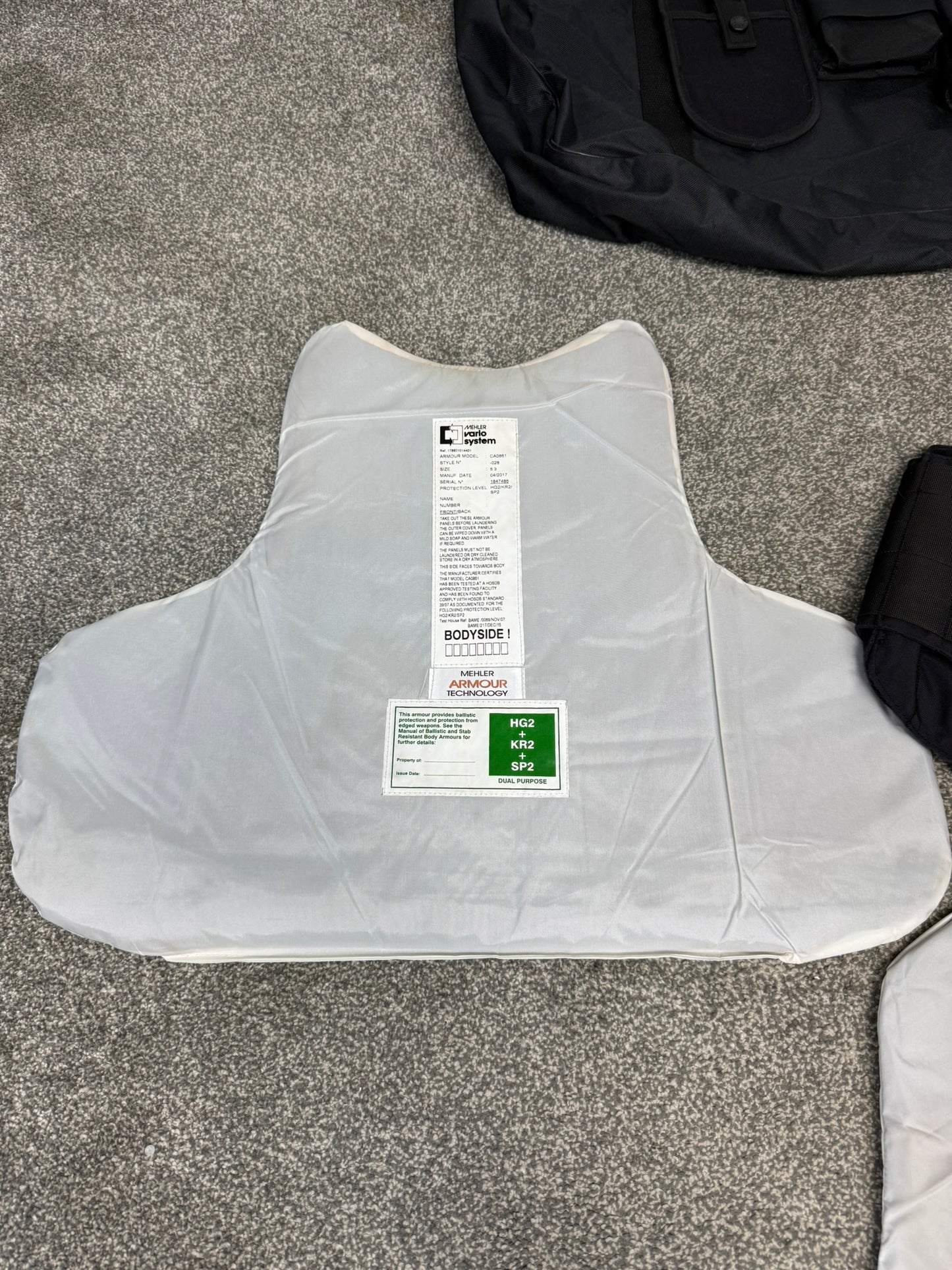 Ex Police Mehler MOLLE Body Armour Stab Vest Anti Stab & Ballistic HG2 KR2 SP2 - X LARGE