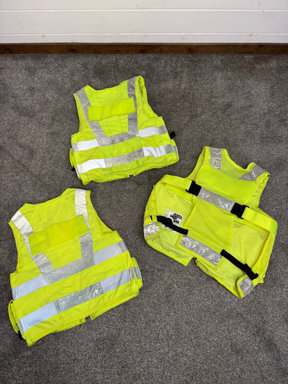 3x Ex Police Hi Vis Utility Tac Vest Job Lot SMALL Security Equipment Patrol Vests