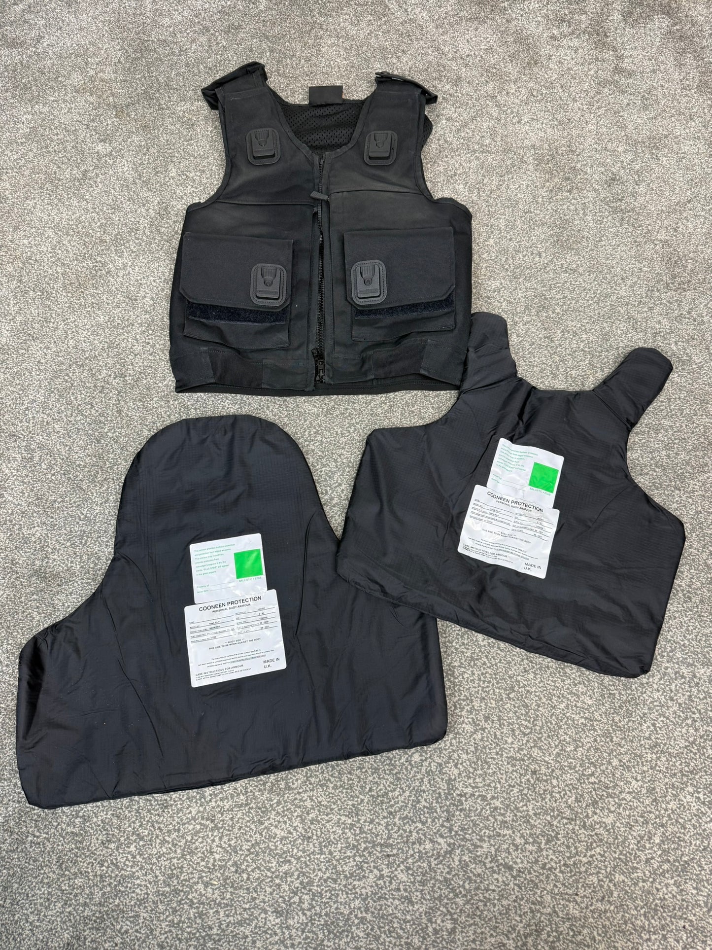 Ex Police Cooneen Body Armour Stab Vest SMALL Anti Stab & Ballistic HG1A & KR1