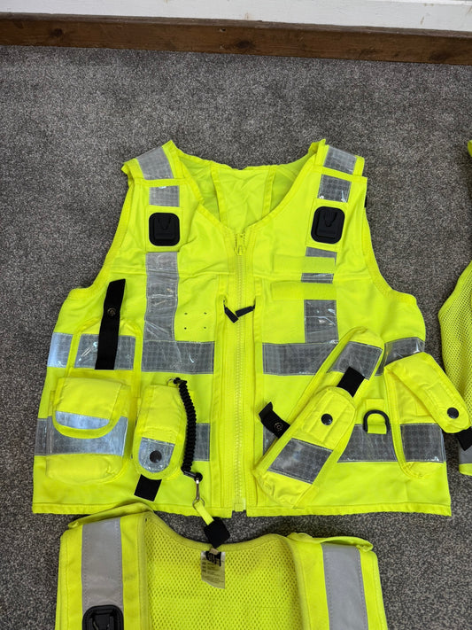 4x Ex Police Utility Tac Vest Job Lot LARGE Security Equipment Patrol Vests