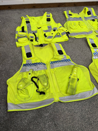 4x Ex Police Utility Tac Vest Job Lot LARGE Security Equipment Patrol Vests