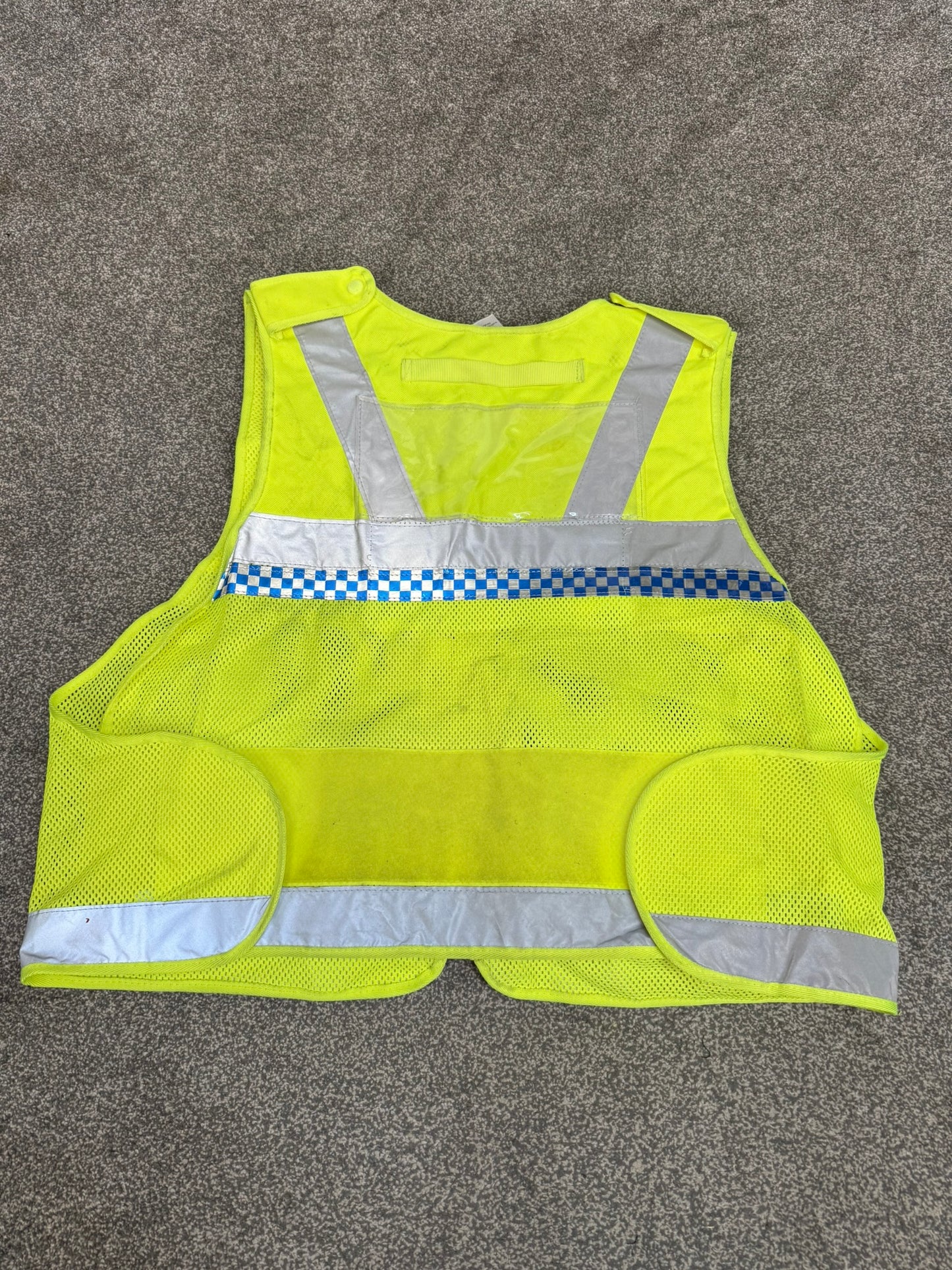 Ex Police Hi-Vis Utility Tac Vest Protec XL Chequered Security Tactical Patrol Vest