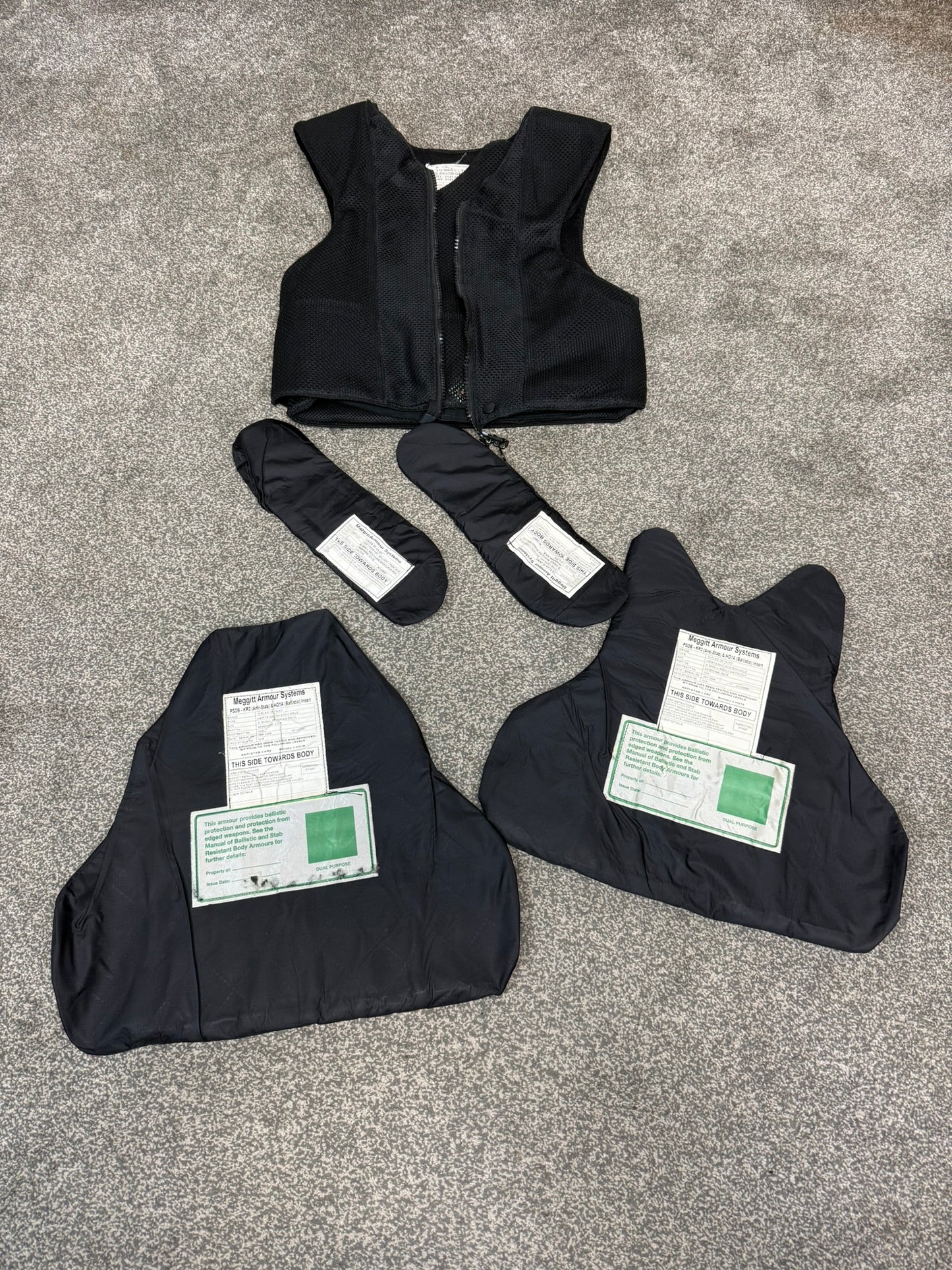 Ex Police Meggitt Yaffy Body Armour Vest Anti Stab & Ballistic HG1A & KR2 X SMALL Security