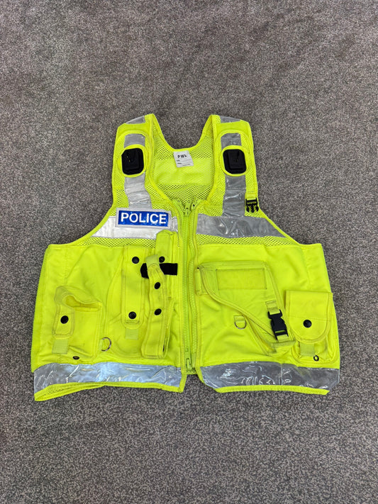 Badged Ex Police PWL Hi-Vis Taser Utility Tactical Vest - MEDIUM