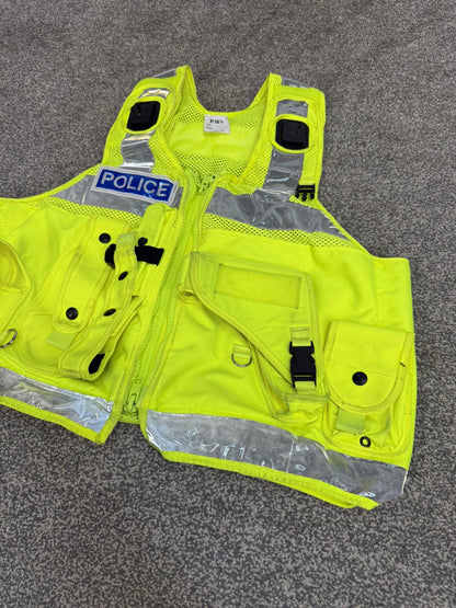 Badged Ex Police PWL Hi-Vis Taser Utility Tactical Vest - MEDIUM