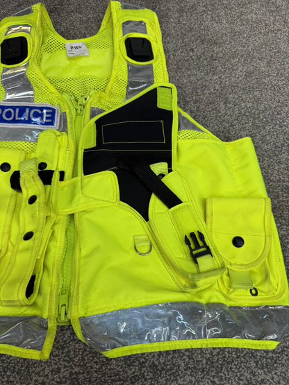 Badged Ex Police PWL Hi-Vis Taser Utility Tactical Vest - MEDIUM