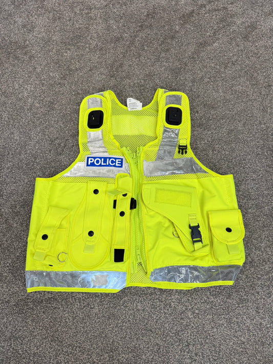 Badged Ex Police PWL Hi-Vis Taser Utility Tactical Vest Grade A Film TV Collector