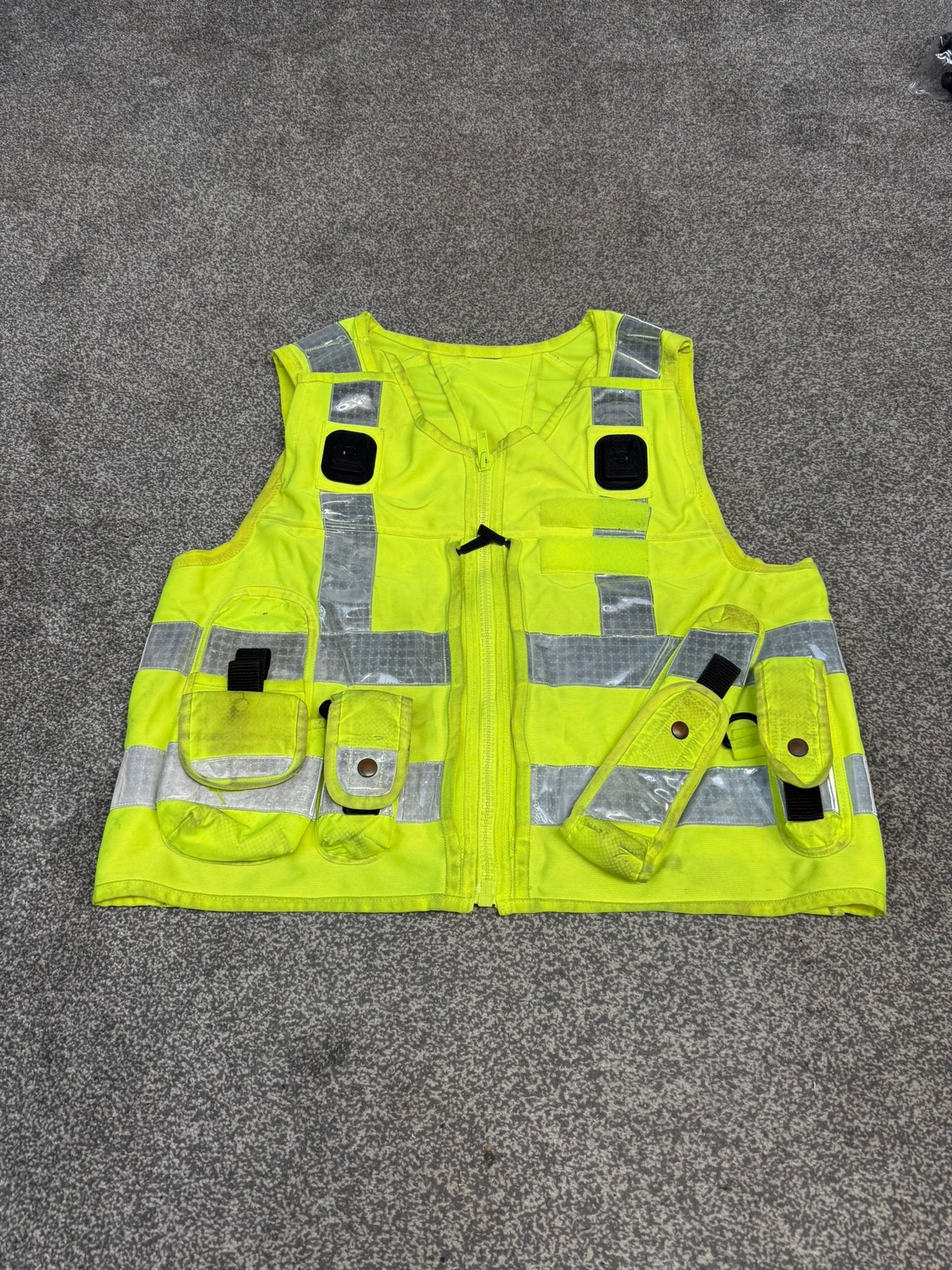 Ex Police Hi Vis Equipment Tac Vest Utility Vest & Pouches Model 774 Patrol SIA Security