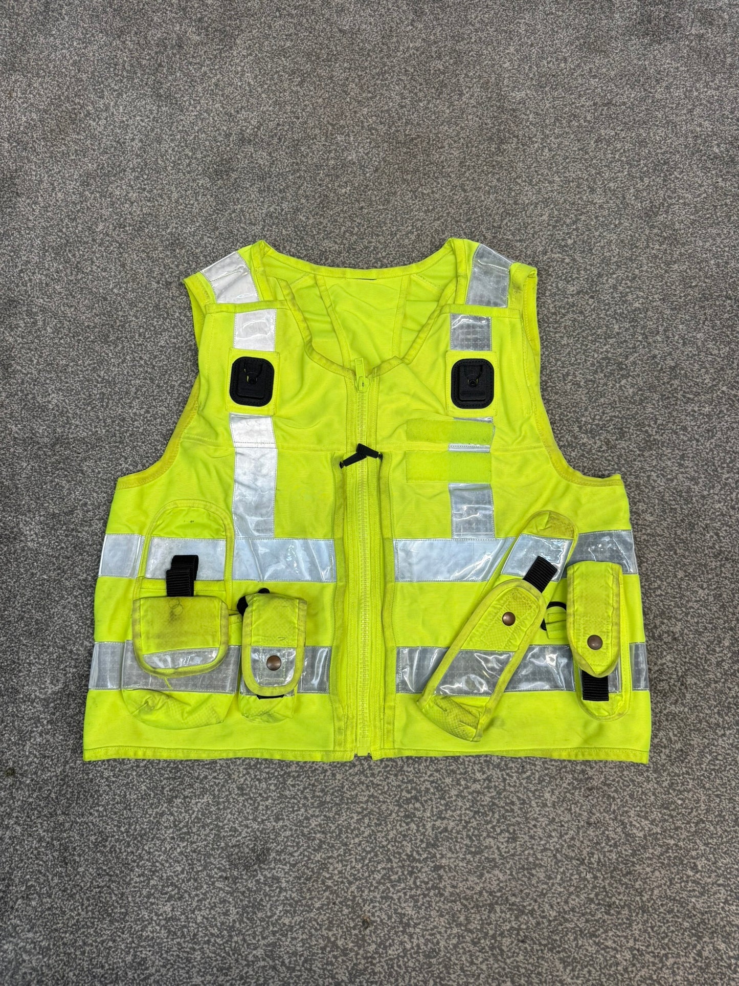 Ex Police Hi Vis Equipment Tac Vest Utility Vest & Pouches Model 774 Patrol SIA Security