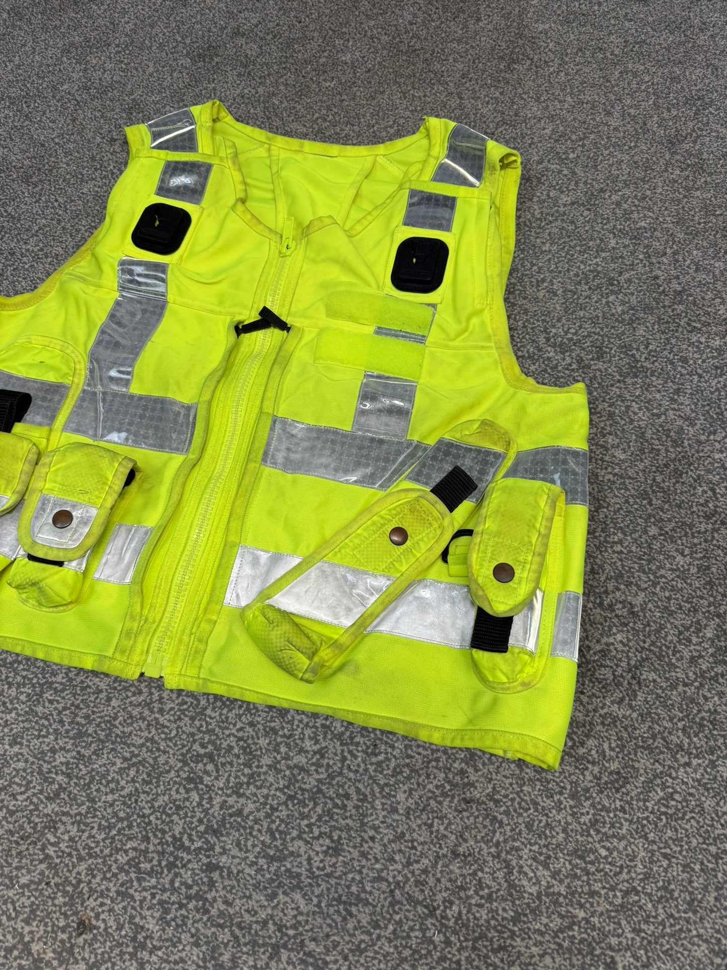Ex Police Hi Vis Equipment Tac Vest Utility Vest & Pouches Model 774 Patrol SIA Security